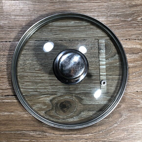 EKCO Copperelle Stainless Steel Glass 8.25" OD 7.625" ID Replacement Lid - Picture 1 of 5